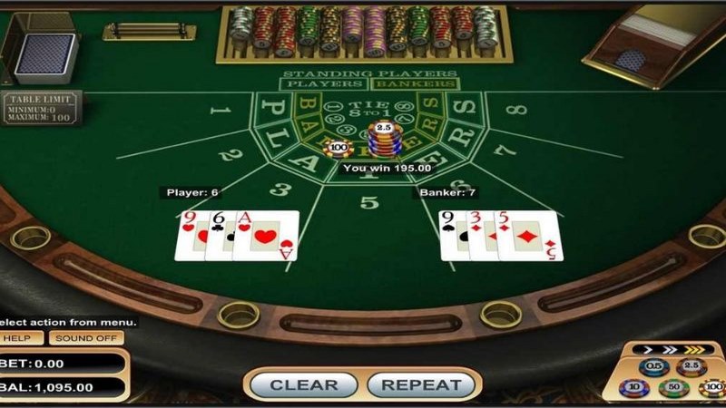 Thắng tự nhiên khi chơi baccarat